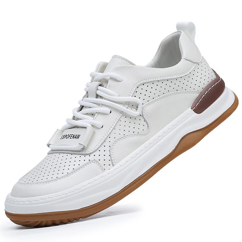 European station men's shoes summer hollow breathable crooked clown shoes trend versatile casual white shoes men's board shoes trend