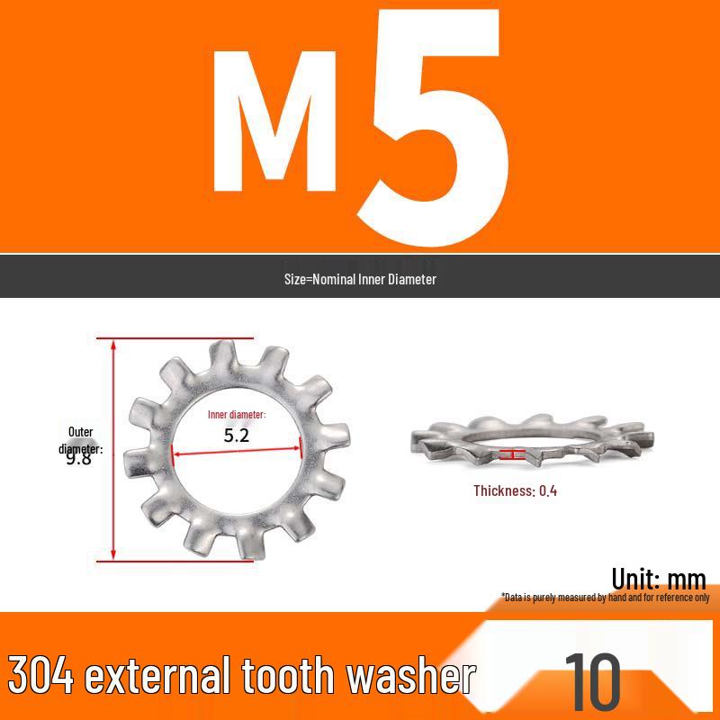 Iron Serrated Locking Washer Set with Anti-Loosening Shims