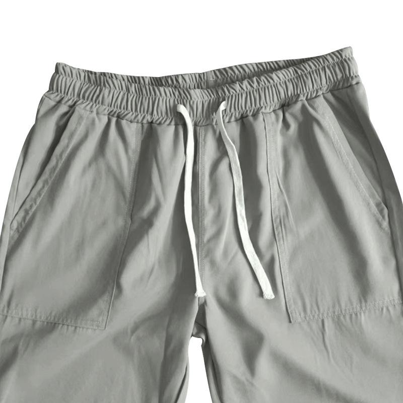 Spring and Summer Men's Classic Drawstring Woven Casual Sports Pants Loose and Comfortable Fashion Drawstring Pants