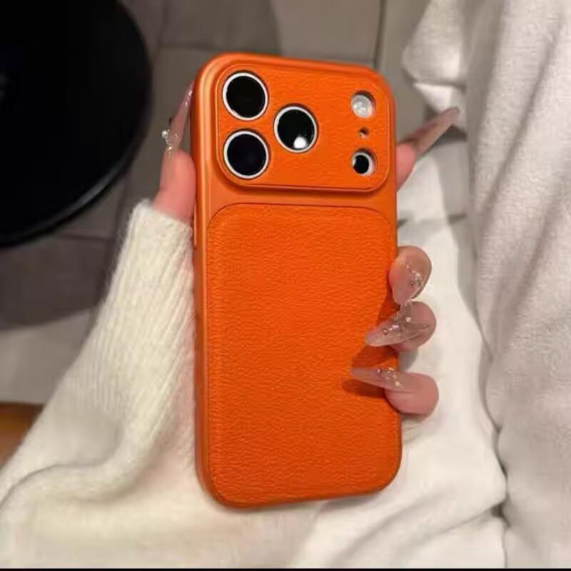 Lychee Leather Shockproof Phone Case For iPhone 17 Air 16 15 14 13 Pro Max Instantly Turn 17Pro Full Bumper Matte Cover