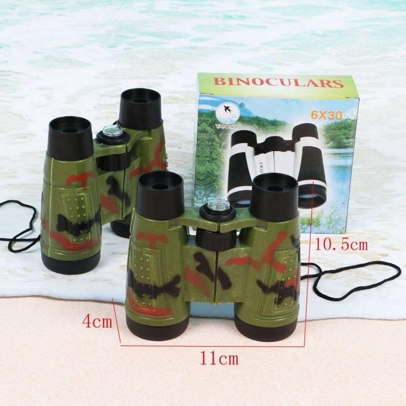 Foldable Kids Camouflage Binoculars With Compass For Outdoor Play