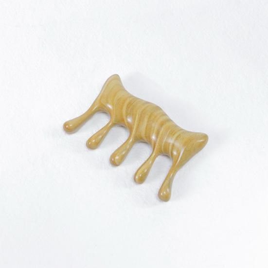 Hair Comb Anti-static Round Edges Thickened Pressing Acupoints Polished 5/8 Teeth Meridian Massage Sandalwood Wood Comb Home Supply