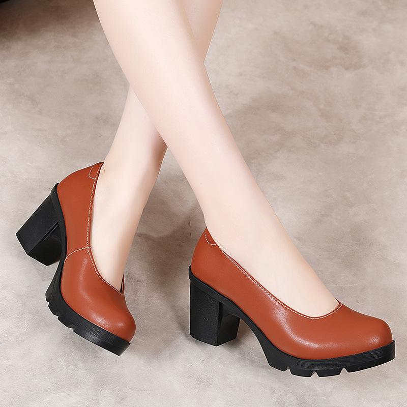 Fashion Women Shoes 2025 Spring Pumps Gold Heels Work Dress Professional Soft Bottom Sandals Ladies Lace-Up Office Boat Beige