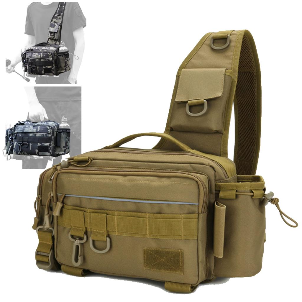 Designed with Anglers In Mind, This Waterproof Fishing Bag Holds All Your Fishing Gear, Including Pliers, Lure Cases, Grips, 3 Rods, Bait, and
