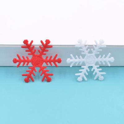 100τμχ 25mm Nonwoven Felt ύφασμα Snowflake Scrapbooking DIY Ράψιμο σε μπαλώματα Αξεσουάρ διακόσμησης σπιτιού Προμήθειες στολιδιών