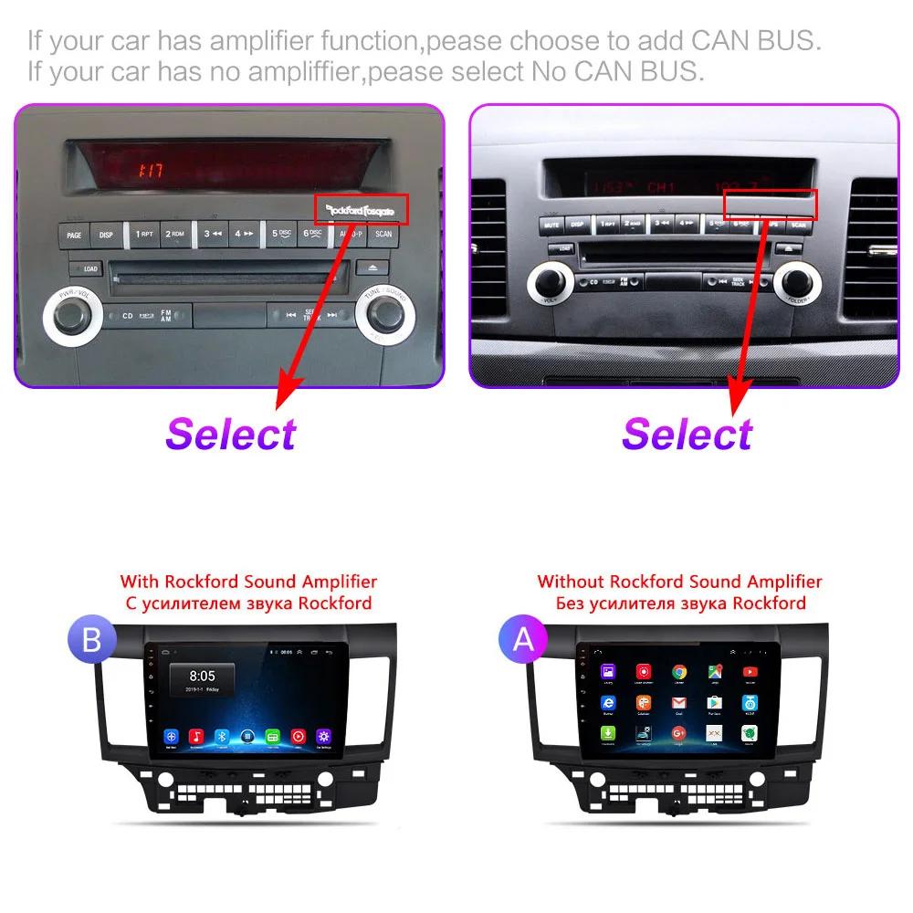 Radio auto WIFI 4G Pentru Mitsubishi Lancer 2008-2015 IPS Player Multimedia Video Android Auto Stereo Navigație GPS Autoradio