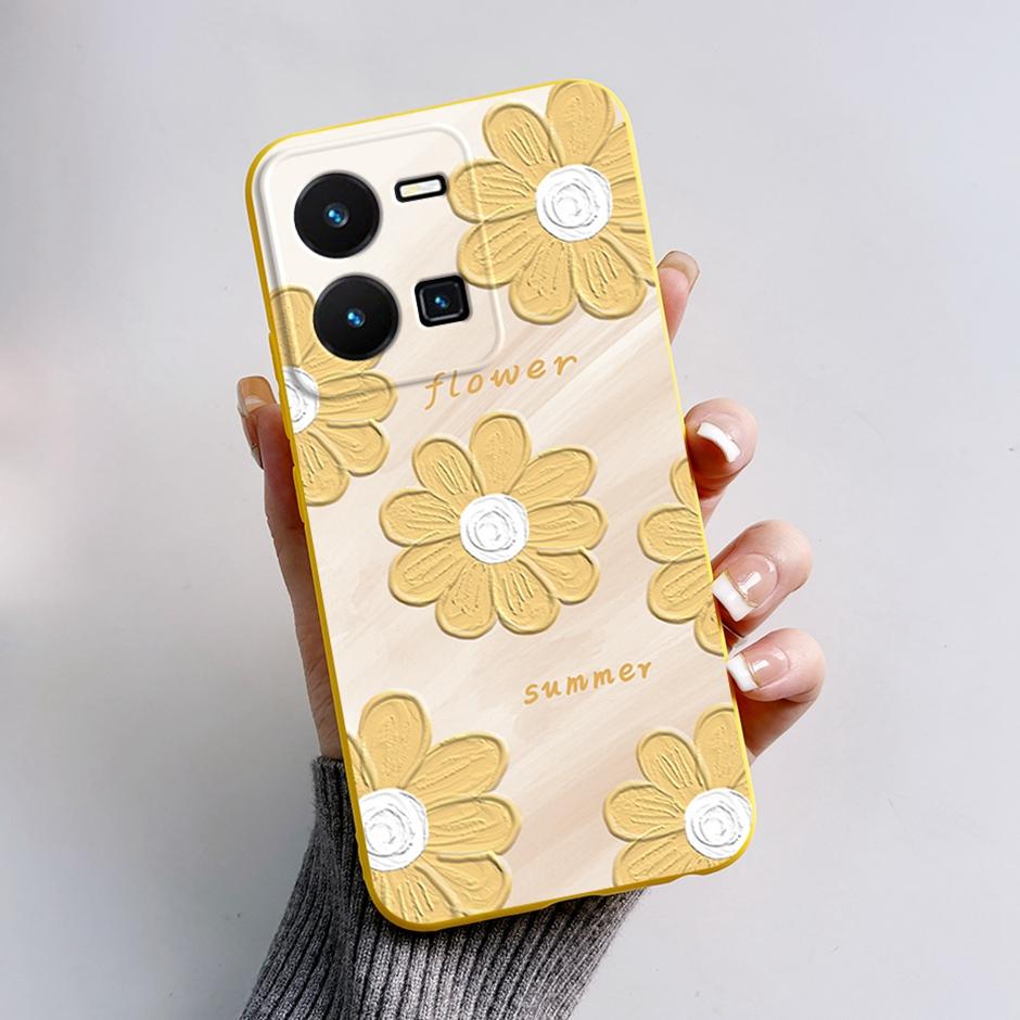 For vivo Y35 4G Protective Case For vivo Y35 4G Fashion Cartoon Phone Cases For vivo Y35 4G Beautiful Painting Back Cover Coque