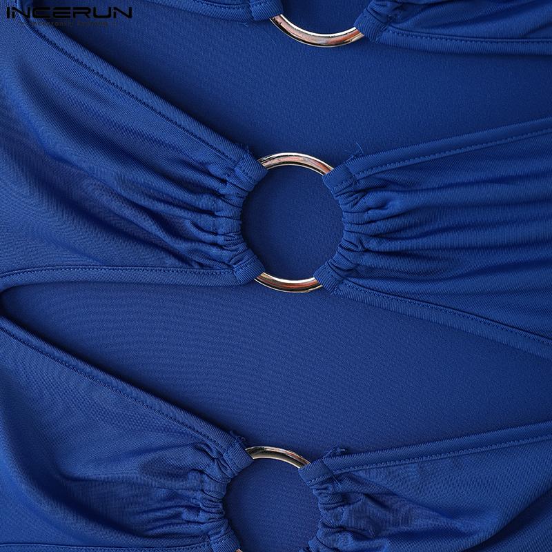 INCERUN Mens Sleeveless Hollow Cutout Fitness Briefs Bodysuit Jumpsuits