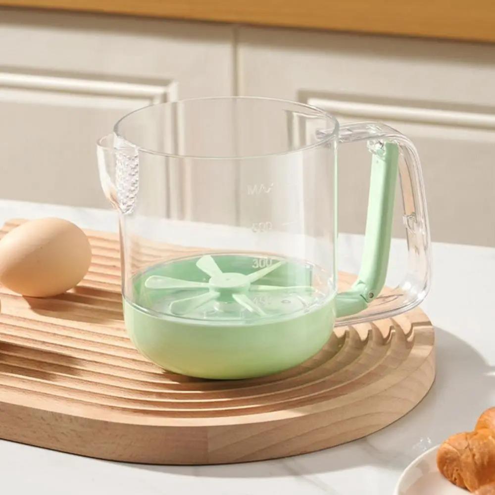 Dust-proof Egg Beater with Clear  Scale Liquid Mixing Cup Multi-Functionl Mixing Cup Whisk  Baking
