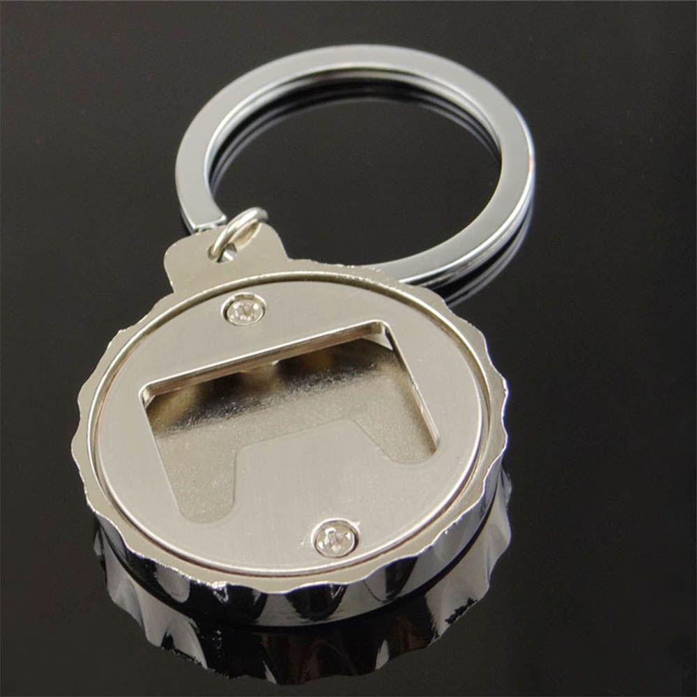 Cap Cover Bottle Opener Beer Opener with Key Chain Kitchen Bar Party Supplies Beer Bottle Cap Shape