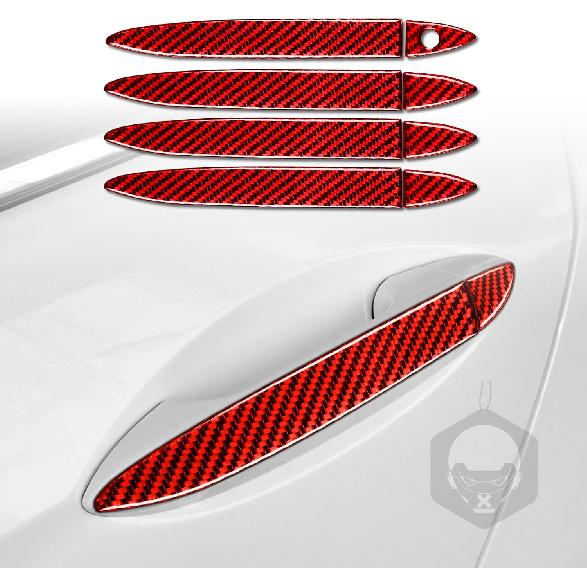 for Honda Accord 9th Gen 2013-2017 Accessories Door Handle Red | Real Carbon Fiber, for Honda Accord 9th Gen 2013 2014 2015 2016 2017, Interior Trim