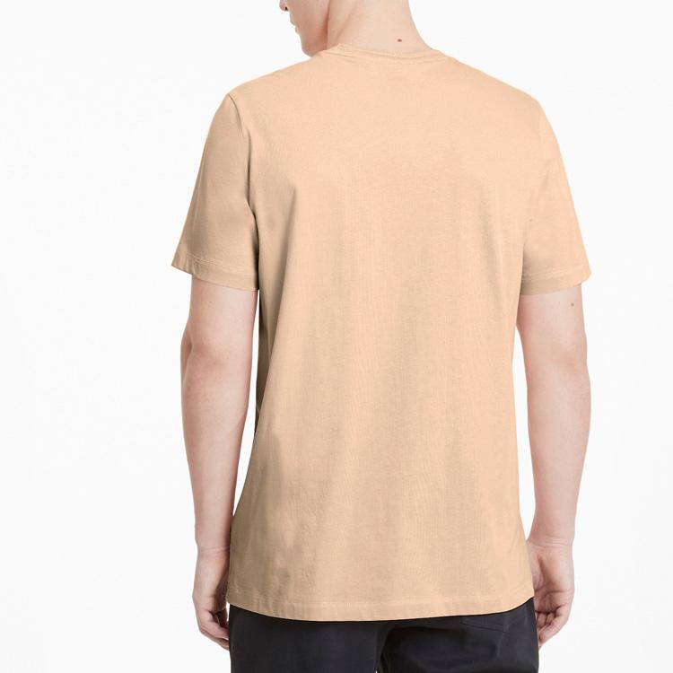 Puma Solid Color Crew Neck Casual Sport Short Sleeve T-Shirt Men Tops Pink 582687-70