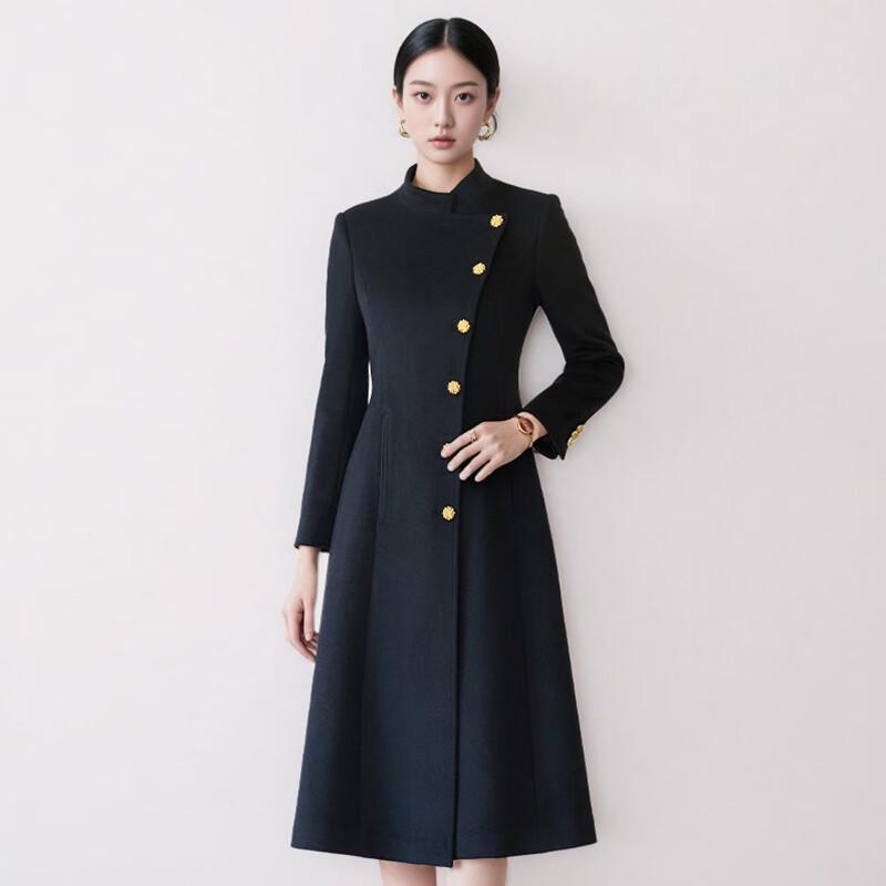 Women's Tluoman Professional Waist-Cinched Wool Blend Coat