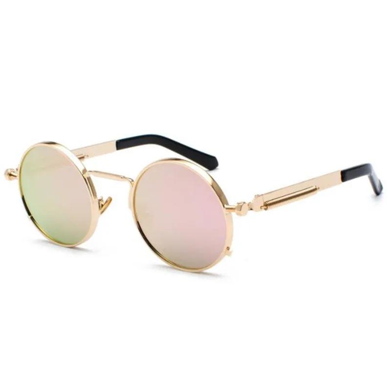 SPH -0.25 -0.5 -1.0 to -6 New Punk Sunglasses Women Round Metal Night Vision Sun Glasses Vintage Men New Spring Glasses Uv400