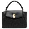 Lock Me Sheepskin Handbag Small Women's Black 6313796