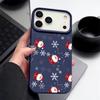 New Year Christmas Pattern Phone Case For iPhone 16e 17 Air 16 15 14 17 Pro Max 13 12 Pro 15 11 Shockproof Soft TPU Leather Texture Cover