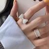 Korean Bubble Stereo Bow Ring S Silver Open Index Finger Ring