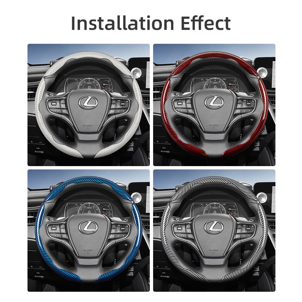 Alkalmas Lexus Szénszálas Textúrájú Kormánykerék Borítás Szegecselt Gyorskioldó Kialakítással, Tartós, Olyan Modellekhez, Mint az Rx Nx Es Gx Lbx Ux Is Rz