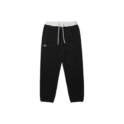 Vans X Asian Artist Collaboration Solid Color Mid-Rise Tapered Knit Joggers Unisex Bottoms Black VN000EXEBLK