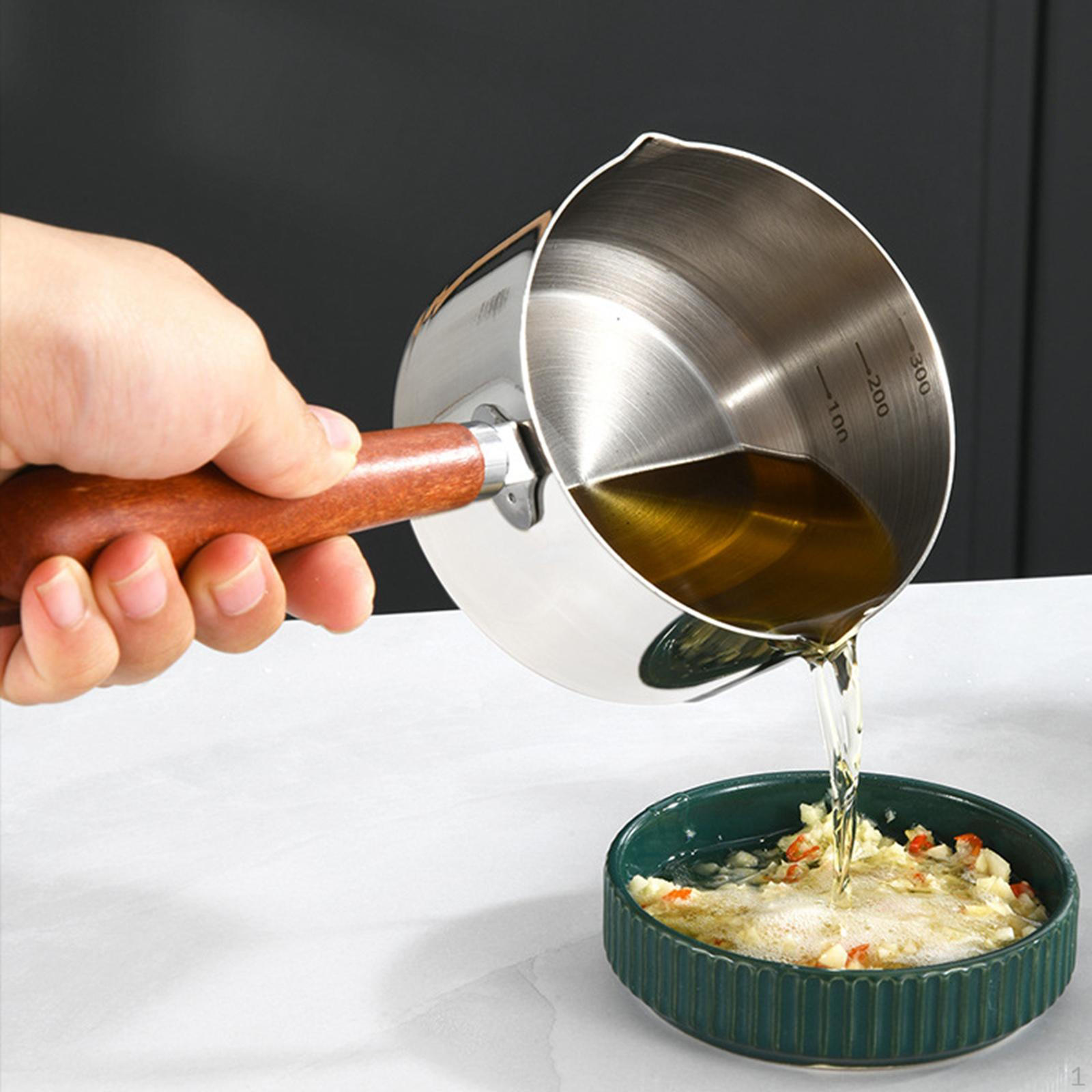 Butter Warmer Melting Pot Seasoning Bowls Condiment Sauce Pan Mini Saucepan Coffee and Milk 120ml