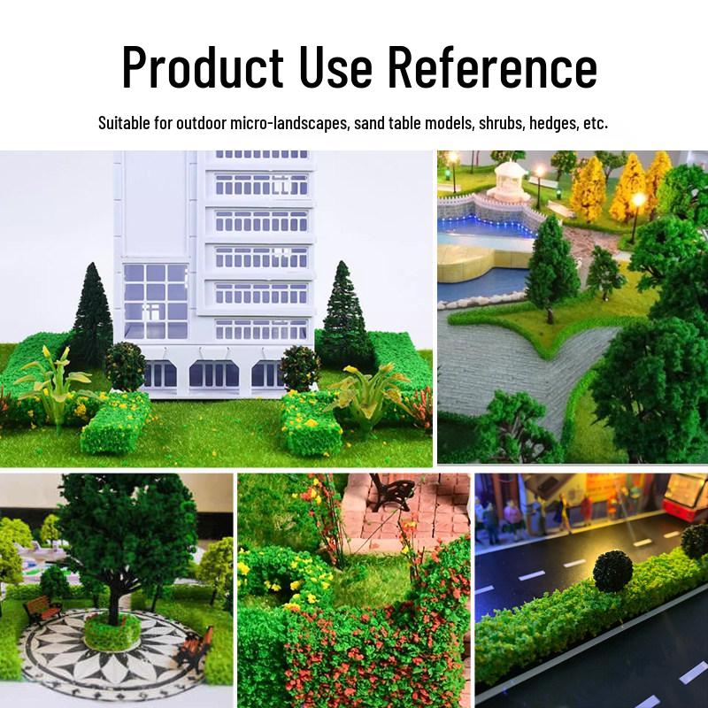DIY Green Hedge Sandbox Shrub Model Materials for Outdoor Landscape and Simulation