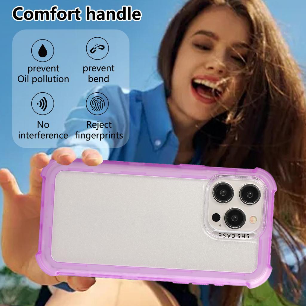 For iPhone 16 Pro Case TPU+PC 3-in-1 Matte Phone Cover Reinforced Corners