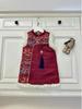 Chinese New Year Girls' Quilted Tang Suit Vest & Cheongsam Dress Set for Siblings
