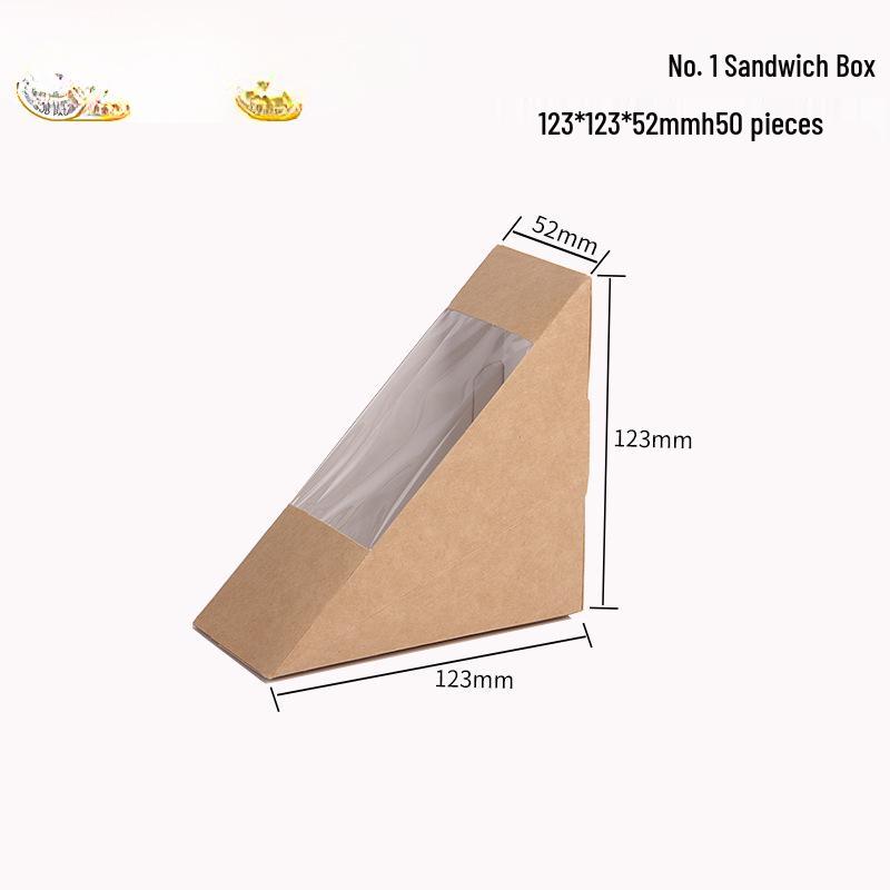 Chicken Wrap and Pastry Takeout Box with Transparent Window