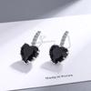 Heart Genuine Natural Garnet Red Ruby 925 Sterling Silver Stud Earrings for Women Fashion Statement Gemstone Jewelry Oorbellen