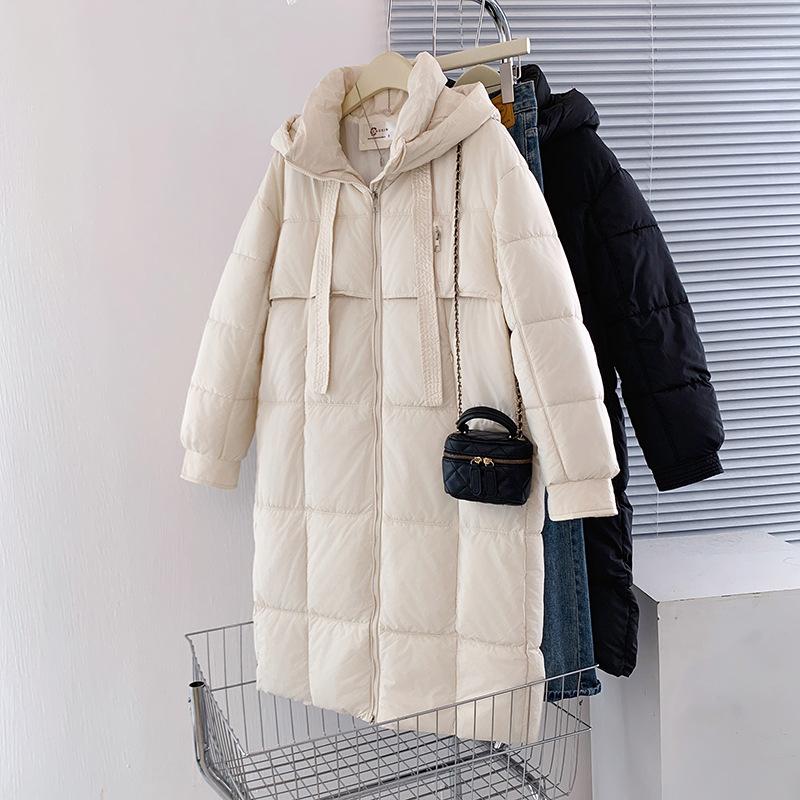 Cotton Clothes Women's 2025 Winter New Korean Edition Hooded Thickened Long Down Cotton Jacket Women's Casual Warm Jacket