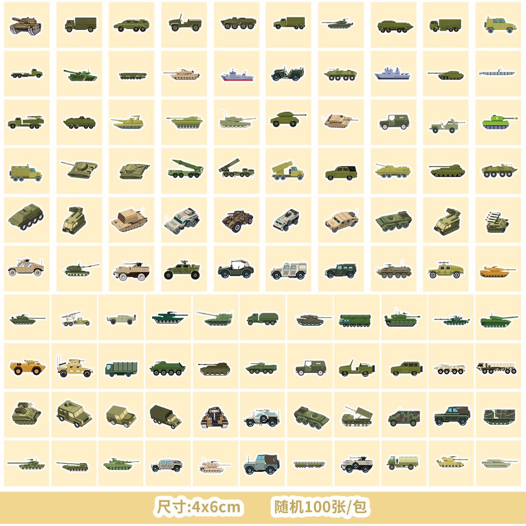 50/100 Transportation Stickers Mobile Phone Water Cup Waterproof Decorative Stickers Children DIY Hand Account Stickers