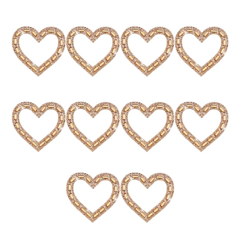Heart Sewing Patches Elegant Heart Beaded Sequined for Decoration Rhinestones Appliques Sew On Dress