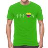 Venezuelan Heartbeat T Shirts Men Fashion T Shirt Cotton Oversized I Love Venezuela Flag Heart Tshirt Unique Tees Tops