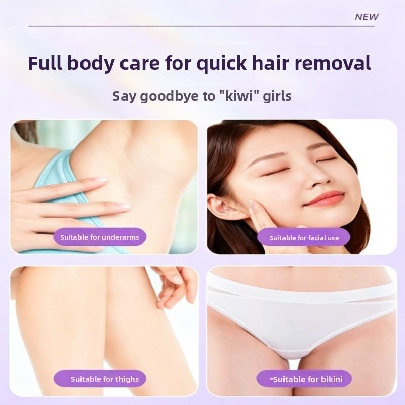 2 In 1 Women Electric Shaver Painless Rechargeable Hair Removal Epilator Portable Body Trimmer for Underarm Facial Mustache