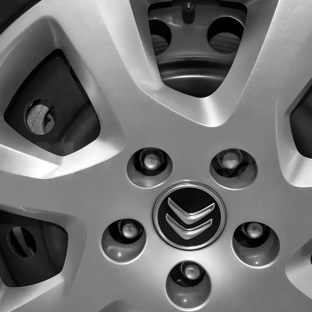 FFEC7 4pcs/set ABS 60mm Car Wheel Center Hub Caps Rims Dusproof Cover For Citroen C1 C3 C4 Picasso C4L C5 C6 VTS C8 Auto Accessories