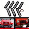 1 Set Schwarzes Frontgrill-Gittereinsatz-Kit für Jeep Wrangler & Wrangler Unlimited 2007-2015