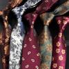 Retro Floral Jacquard Tie, 8CM - Unisex Hand-tied Hong Kong Style for Casual or Formal Wear