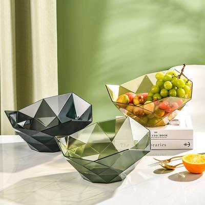 Zuhause Wohnzimmer Kreative Obstschale, Hochwertige Modische Und Transparente Aufbewahrungs-Obstschale, Geometrische Süßigkeiten-Nussschale