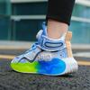 Kids Sports Basketball Shoes Boys Breathable Sports Shoes Fashion Rotating Button Night Reflective Girls Sports Shoes