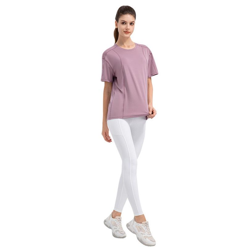 Women's Quick-Dry Breathable Fitness T-Shirt - Short Sleeve, Moisture-Wicking, Ideal for Running & Yoga