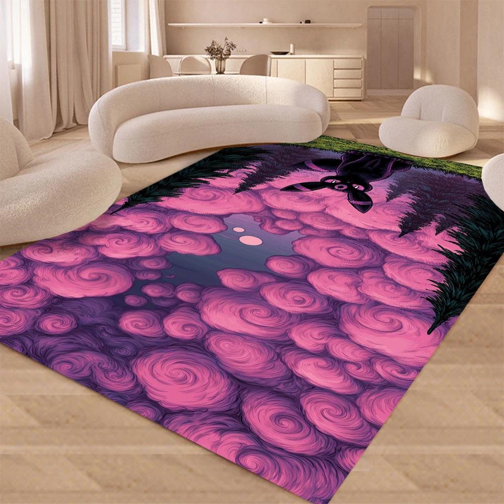 G-engar P-okemon Cartoon Ectoplasma Game Carpet Rug for Bedroom Living Room Home Sofa Decoration,kids Decor Floor Mat 3D Decor