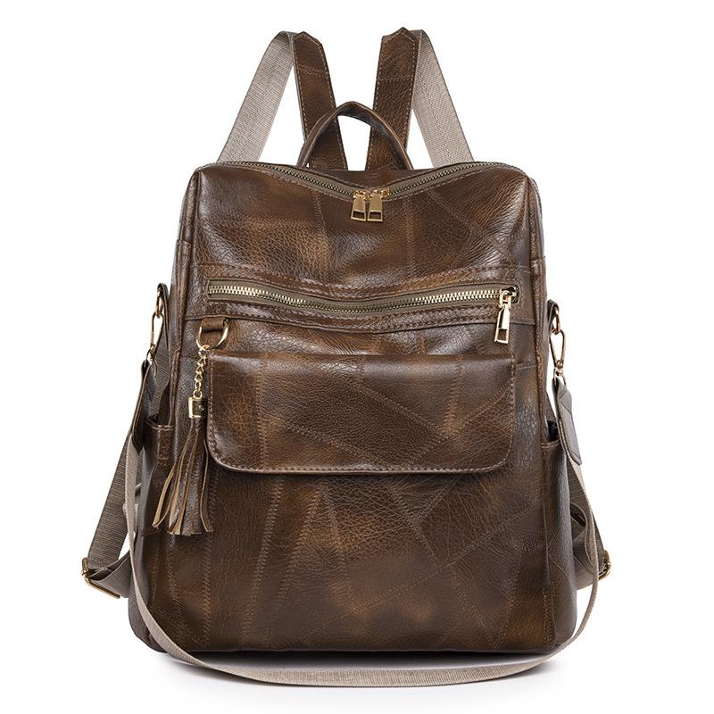 Autumn New Large Capacity Backpack for Women's Popular Schoolbag Fashion PU Travel Backpack Backpack