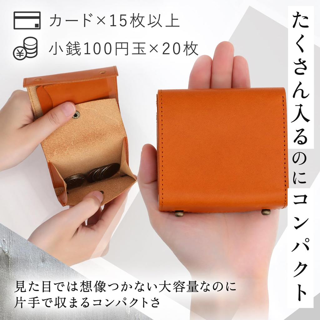 Bifold Tochigi Genuine Mini Small Compact Coin Easy To Easy To Book Box Made In Bills Will Not Leather Large Giboshi Hik0010 Men's Wallet, Leather,