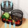 3 Tier Fruit Storage Basket Metal Wire Vegetable Storage Rack Elegant Vegetable Shelf  Countertop