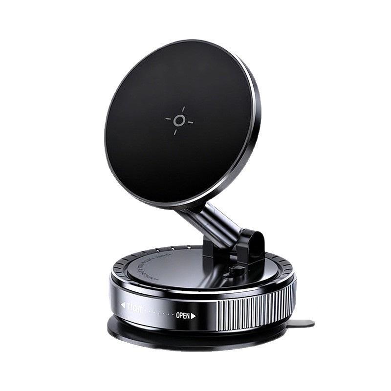 Magnetic Car Phone Holder with Suction Cup and Dashboard Mounting
