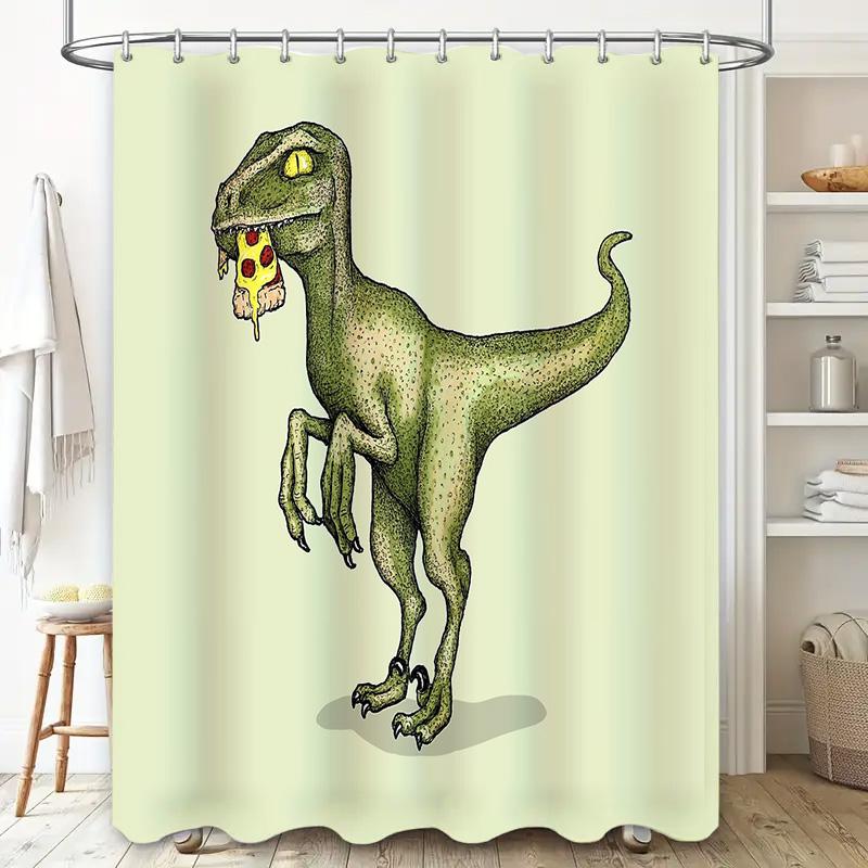 T-Rex Duschvorhang Lustige Dinosaurier Badezimmer Dekoration Jurassic Park Thema Waschraum Vorhang Neuheit Geschenk Heimdekoration