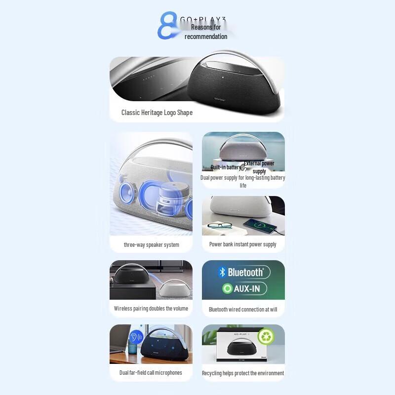 Harman Kardon Go + Play 3 Portable Bluetooth Speaker