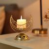 Handheld Crescent-shaped Metal Incense Burner Golden Living Room Desktop Incense Burner Decoration