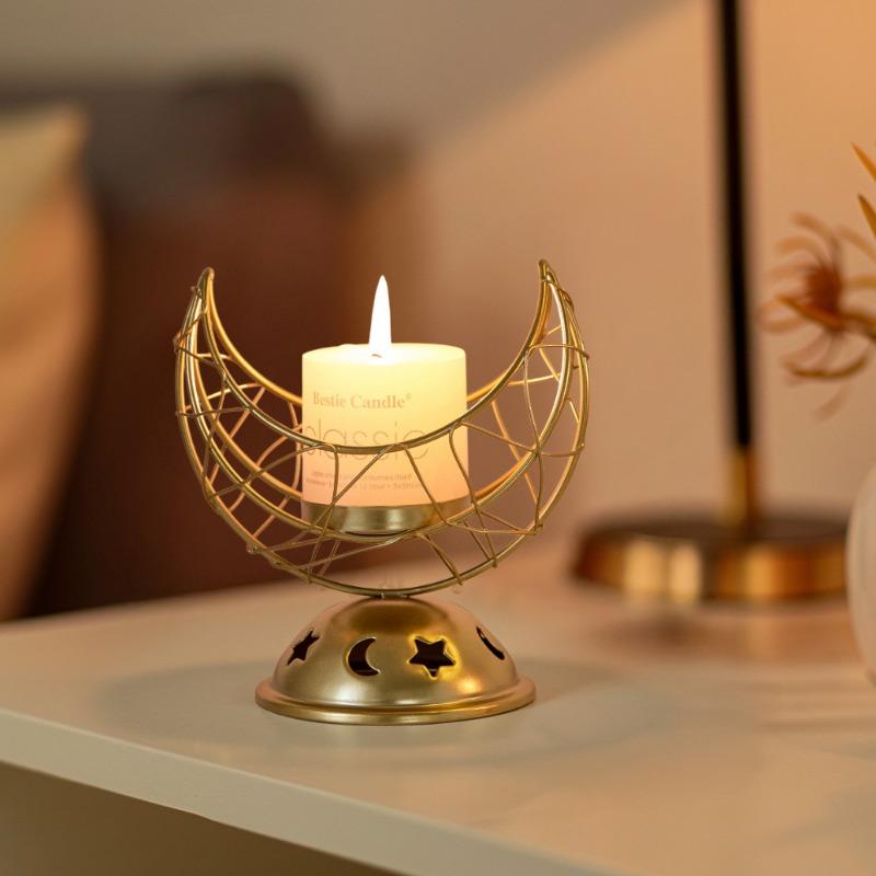 Handheld Crescent-shaped Metal Incense Burner Golden Living Room Desktop Incense Burner Decoration