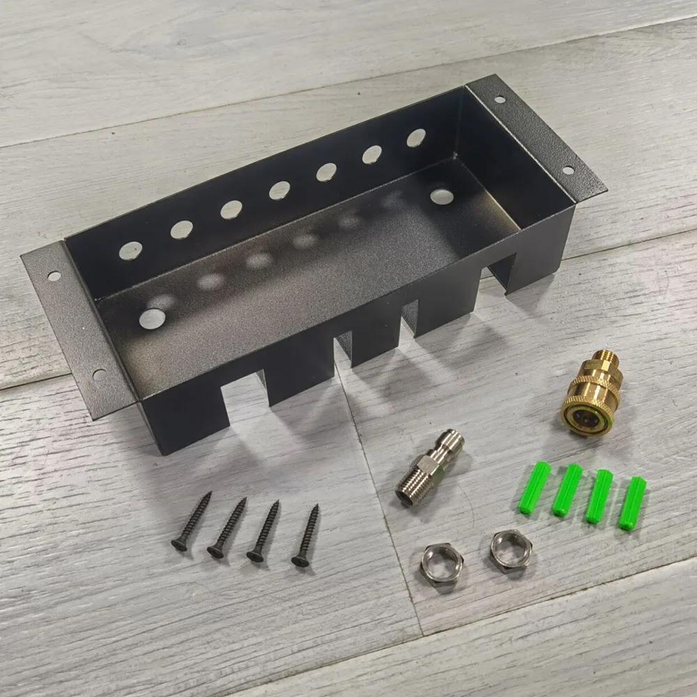 

High-pressure Cleaning Water Gun Storage Box High-pressure Foam Pot Five-color Nozzle High-pressure Telescopic Rod Storage Rack